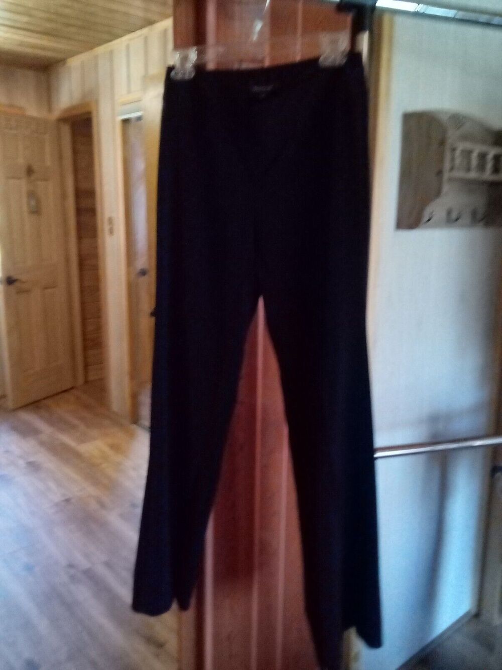 Women White House Black Market Side Zipper Black Pants Classic Straight Legacy2R